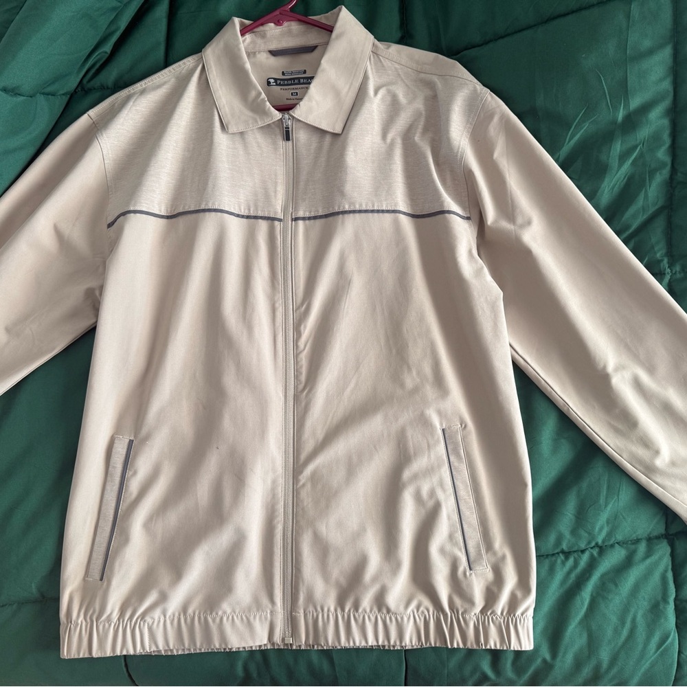 Beige Pebble Beach Performance Jacket - image 4